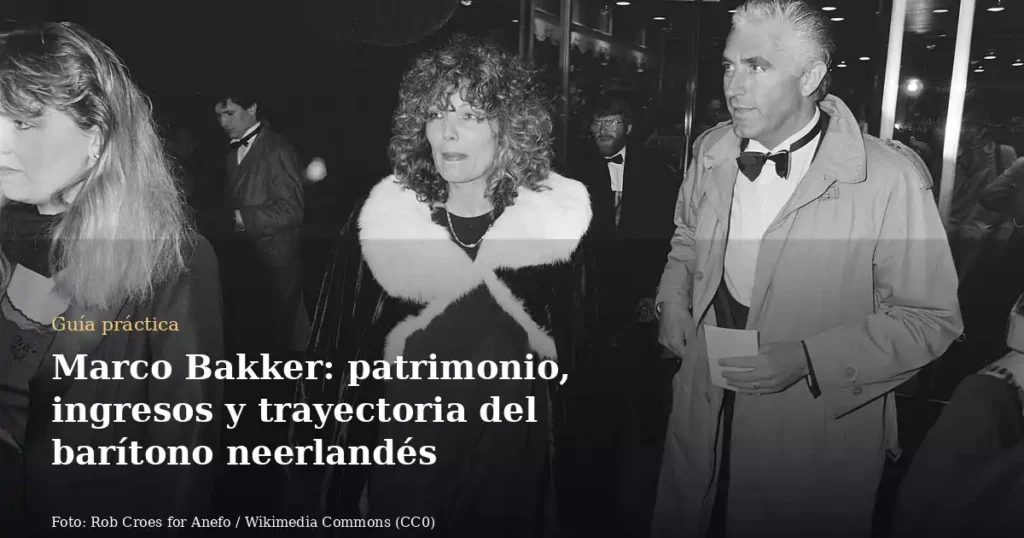Marco Bakker: patrimonio, ingresos y trayectoria del barítono neerlandés
